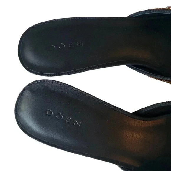 NEW $350 Doen Callie Mule Hand Bidded Mosaic Slip On Heel Women's size 3… - Picture 9 of 14